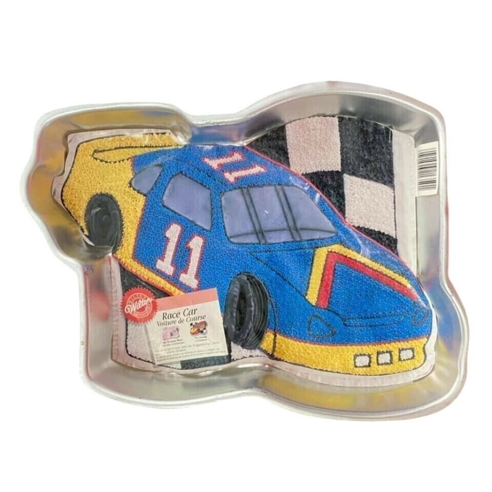 Vintage Wilton Race Car Baking Pan Boy Kids Birthday Party Cake Novelty
